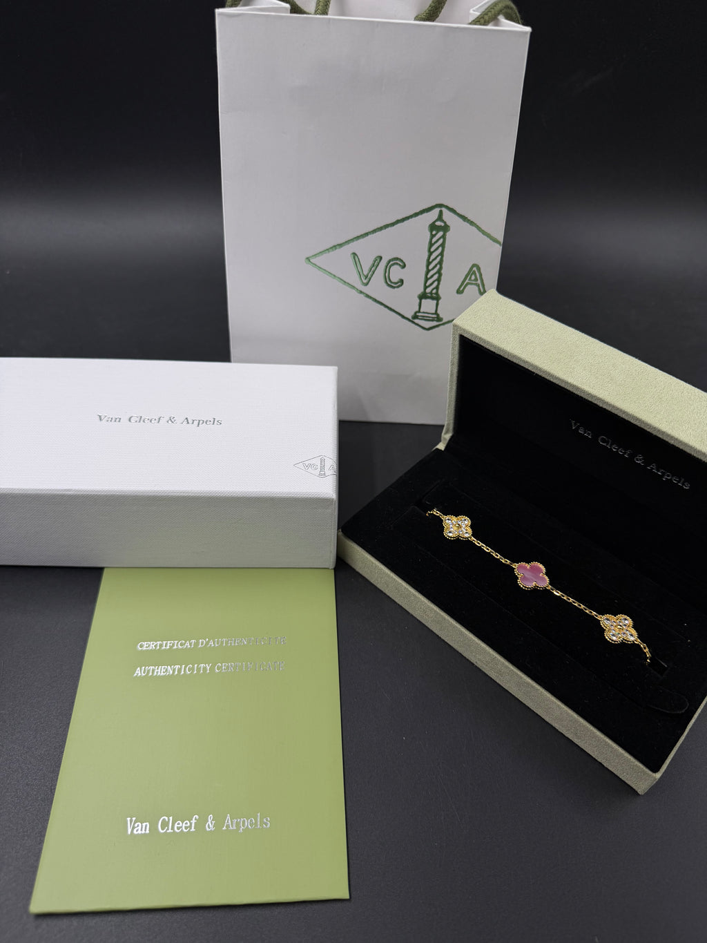 Pulsera VCA Alhambra 1:1 Gold Coral - Diamonds