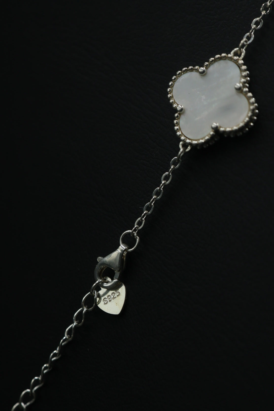 Collar 10 trébol grandes en plata 9.25 S925