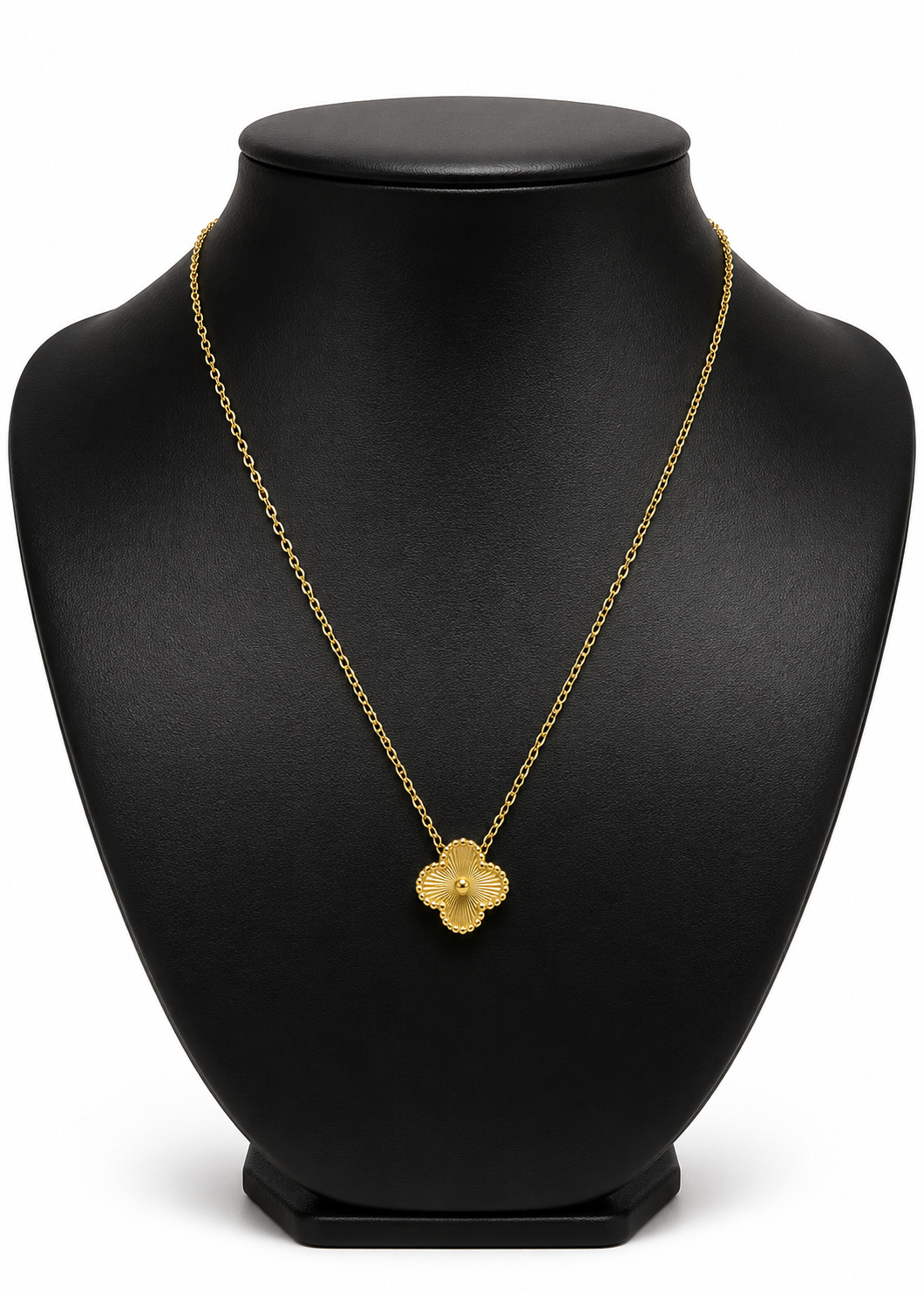 Collar 1 trébol - Dorado Láser.