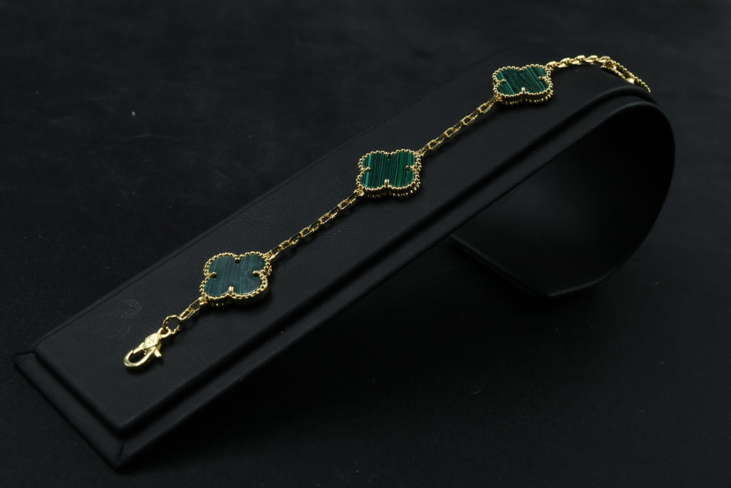 Pulsera VCA Alhambra 1:1 Gold Malaquita