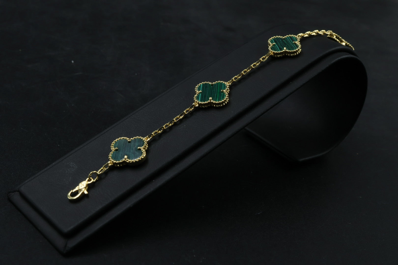 Pulsera VCA Alhambra 1:1 Gold Malaquita