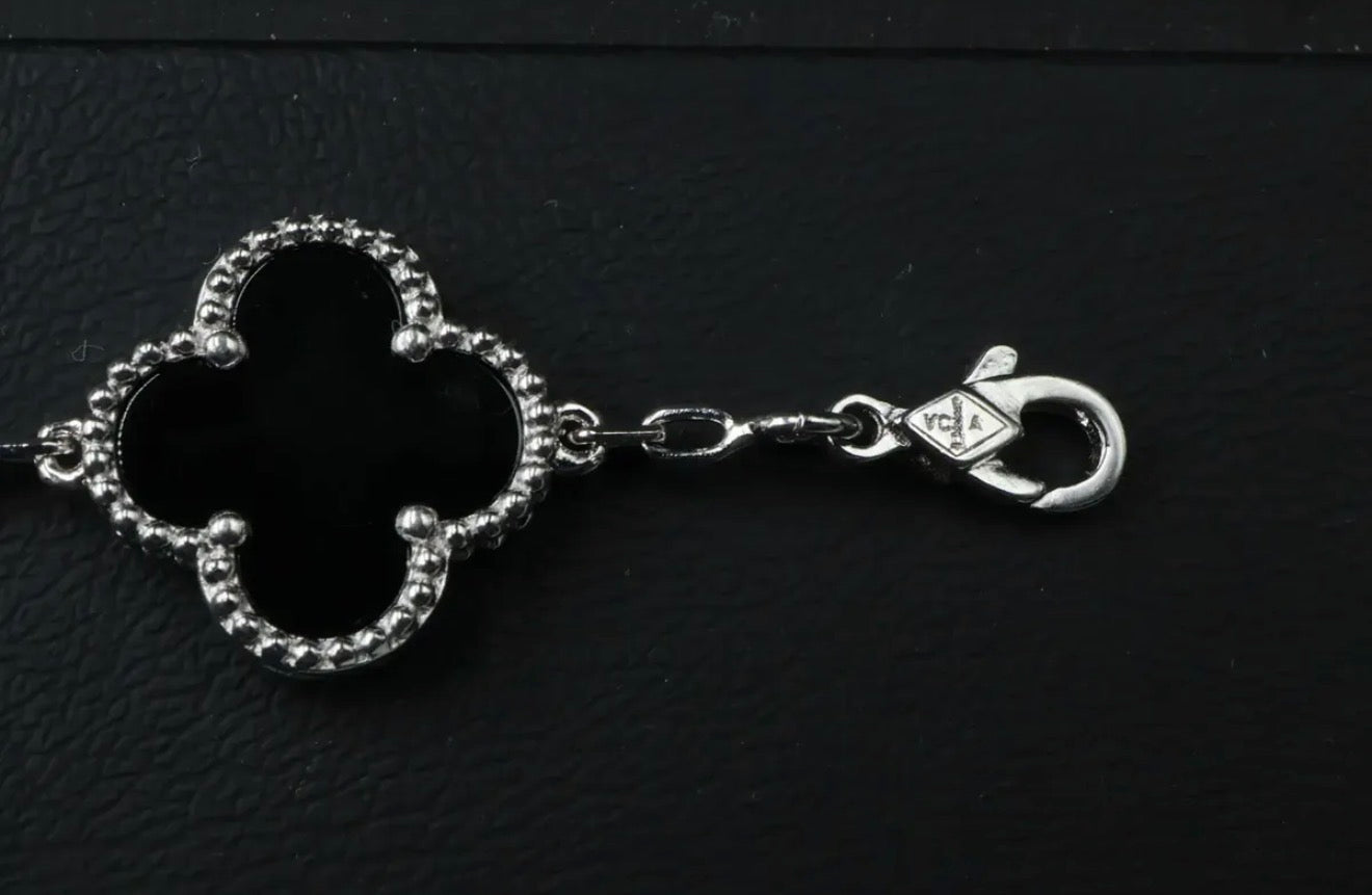 Collar VCA Plata 925 Alhambra 10 Motivos - Onyx.