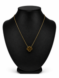 Collar 1 trébol - Dorado / Café.