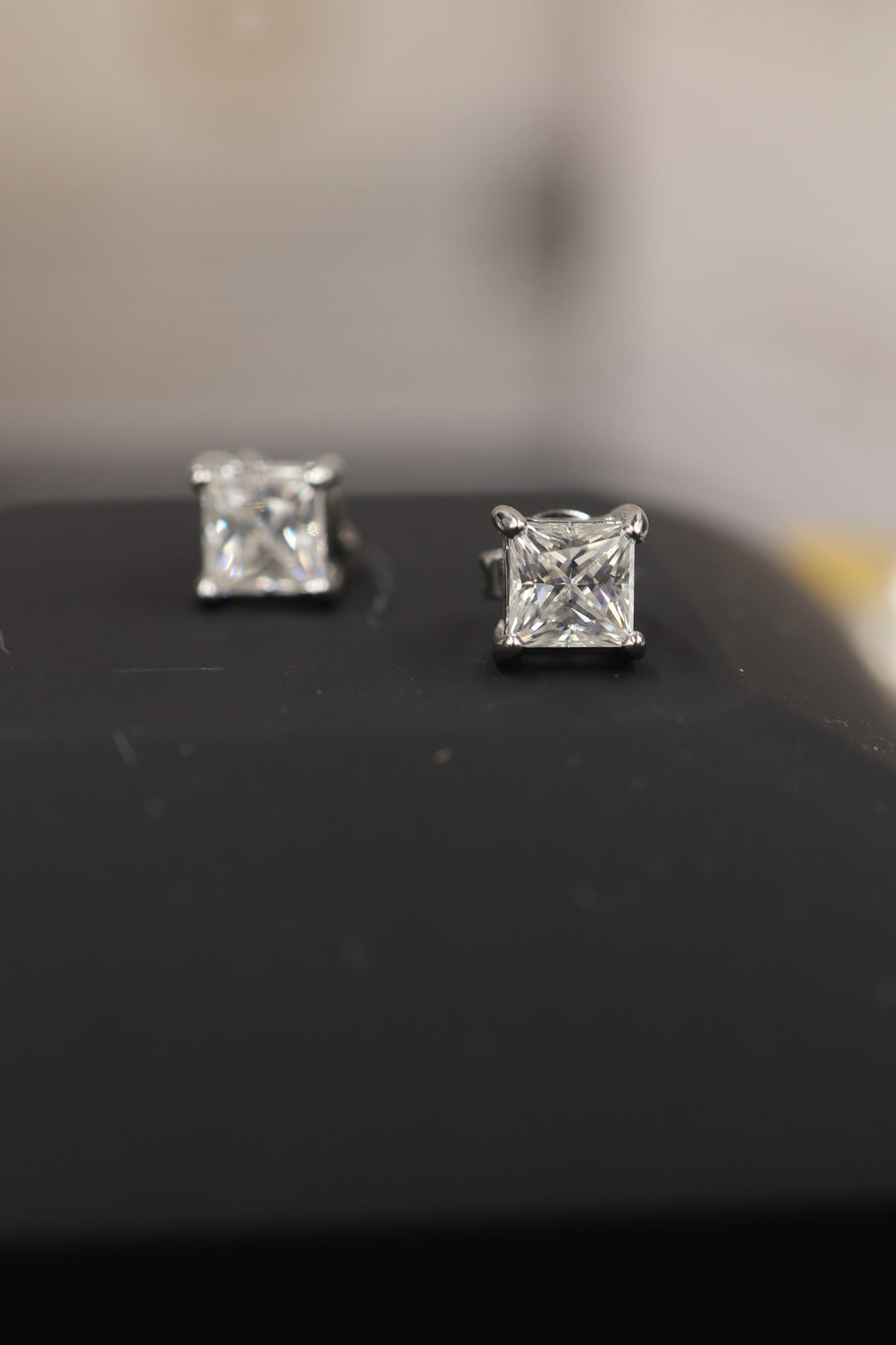 Aretes de Cuadro Plata 925 - Moissanita