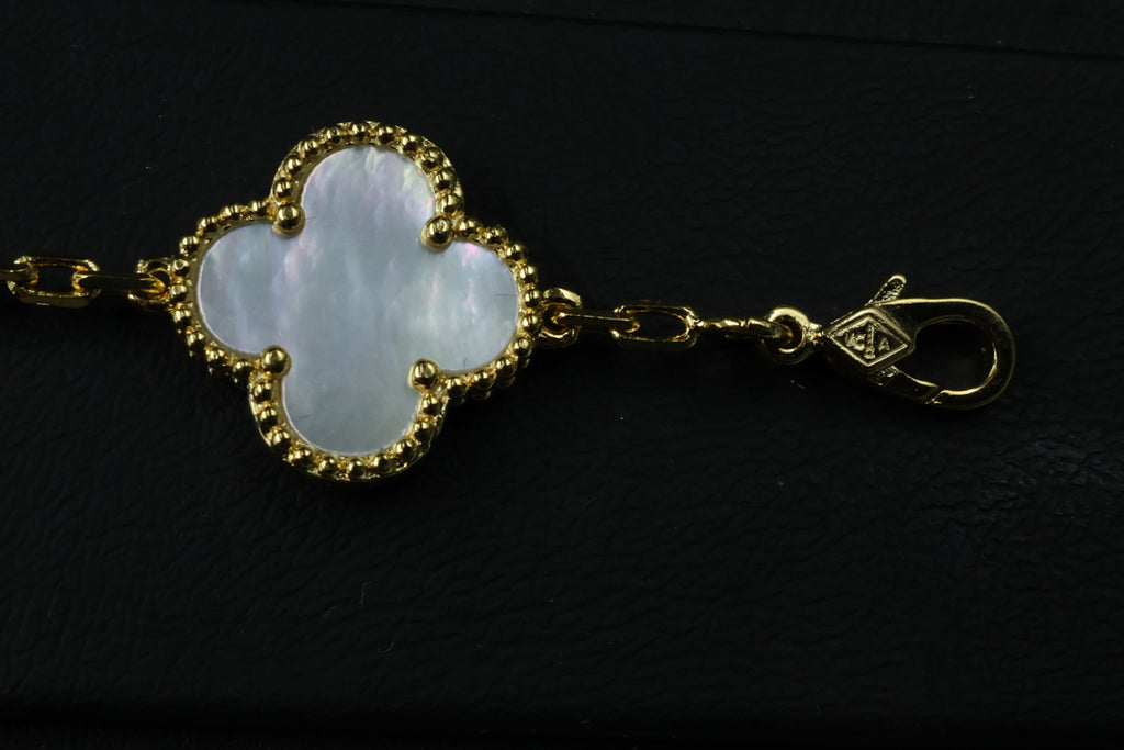 Pulsera VCA Alhambra 1:1 Gold Nácar - Diamonds