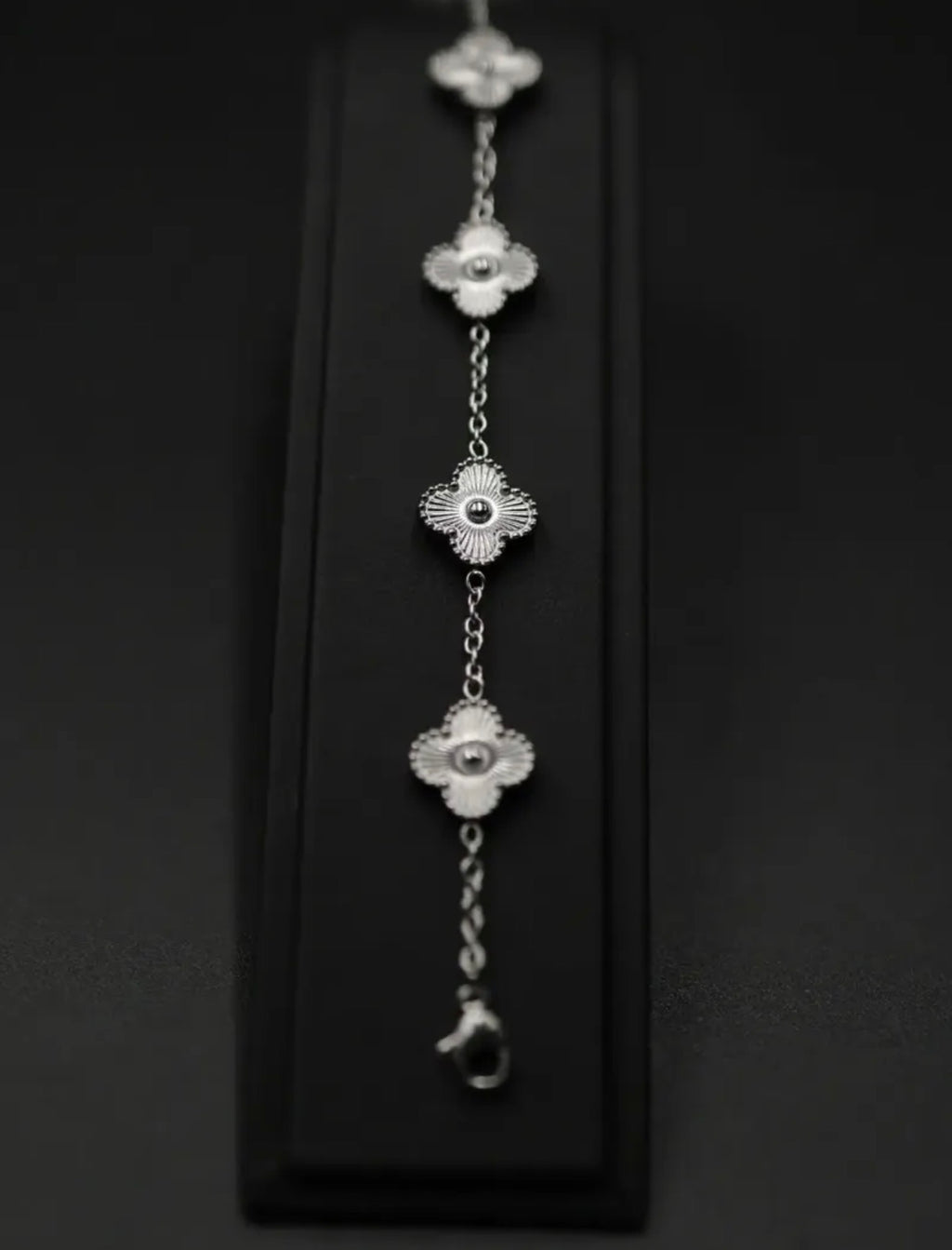Pulsera Trébol 13 mm Plata - Láser.
