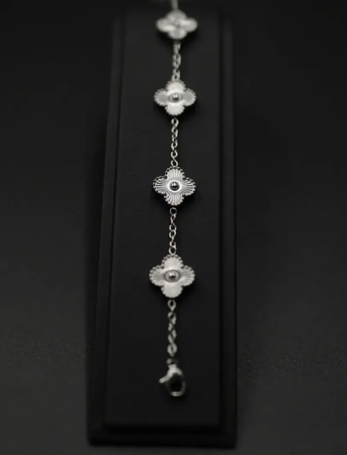 Pulsera Trébol 13 mm Plata - Láser.