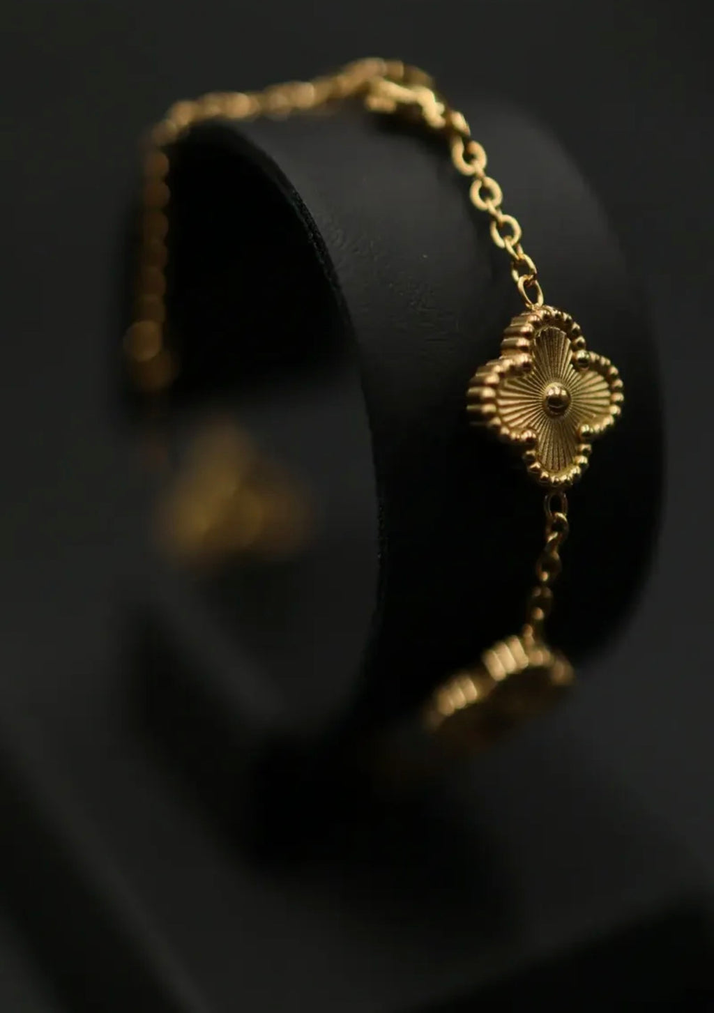 Pulsera Trébol 13 mm Dorado - Láser.