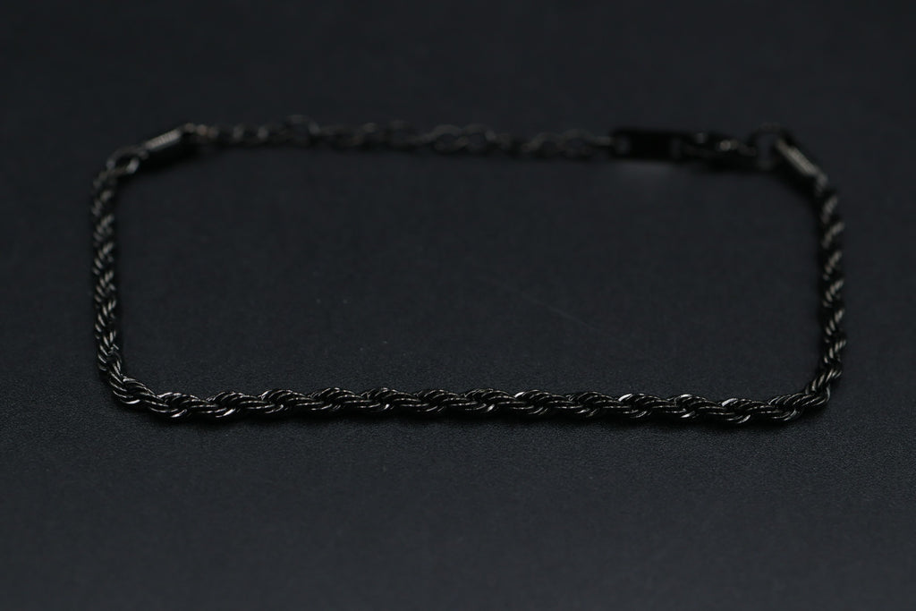 Pulsera Torsal Negra con Extensible AI316L