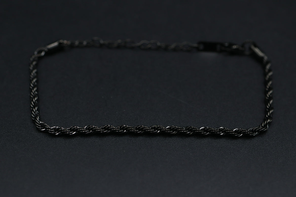 Pulsera Torsal Negra con Extensible AI316L