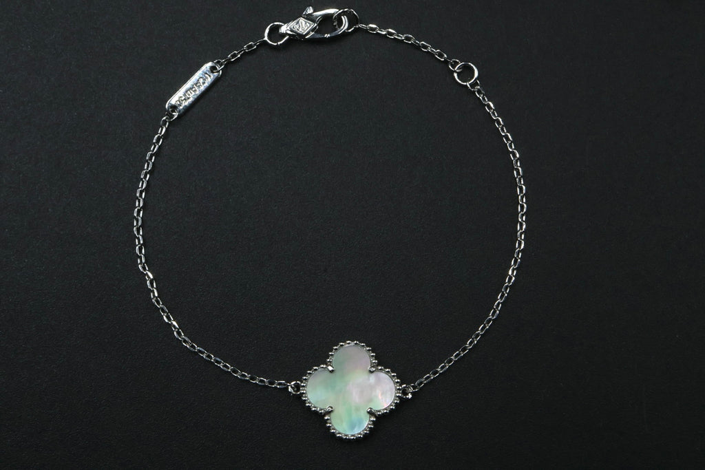 Pulsera VCA Sweet Alhambra 1:1 Silver Nácar.