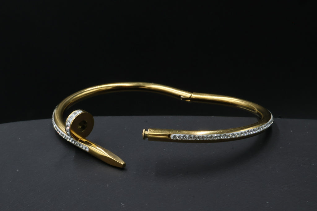 Brazalete Cartier Juste Un Clou Iced - Dorado