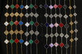 Paquete Emprendedores 10 Pulseras Trébol con Zirconias 15 mm. 3 en 1 / Mármol.