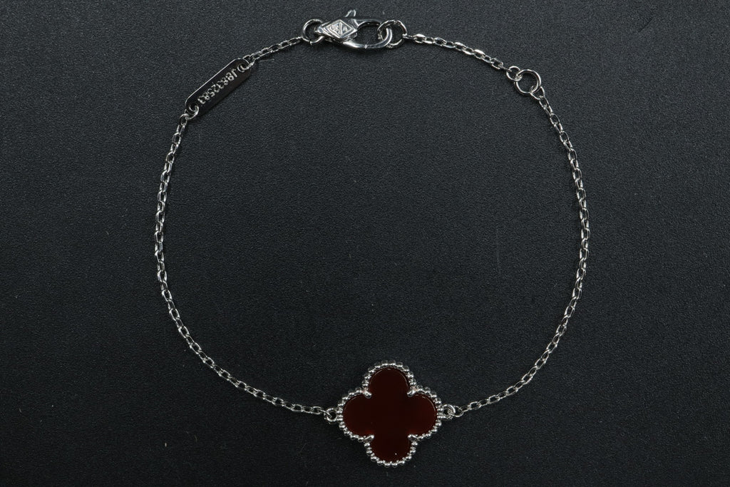 Pulsera VCA Sweet Alhambra 1:1 Silver Cornalina.