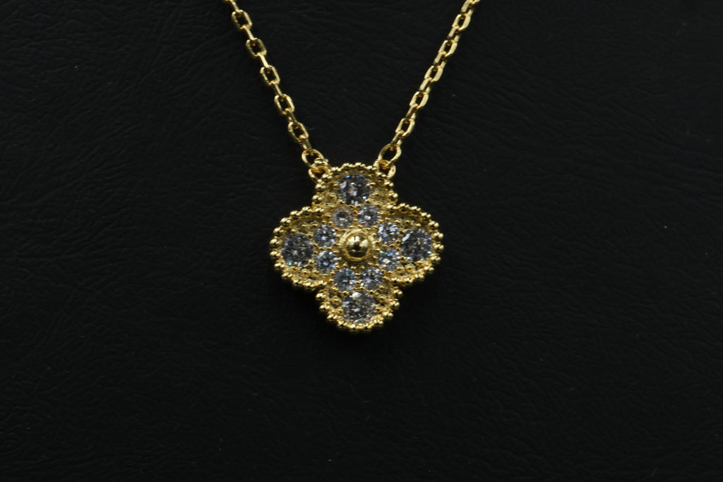 Collar Vintage Alhambra 1:1 Gold Diamonds.