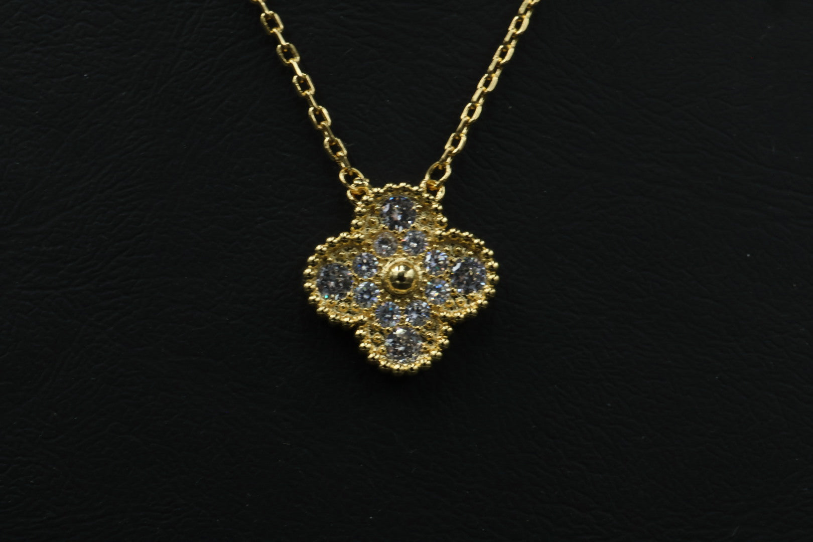 Collar Vintage Alhambra 1:1 Gold Diamonds.