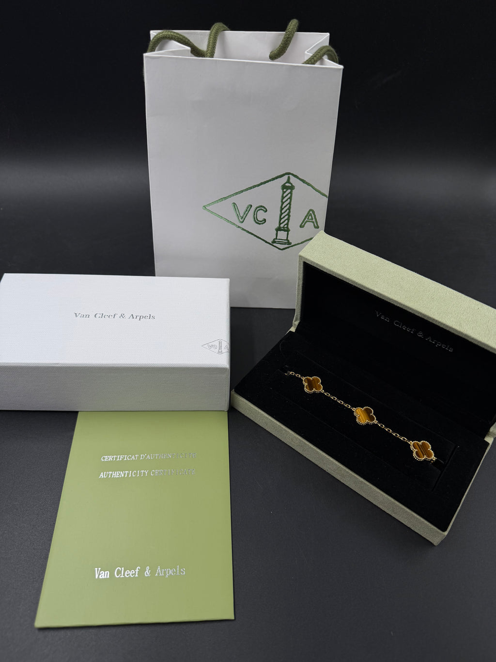 Pulsera VCA Alhambra 1:1 Gold Ojo de Tigre