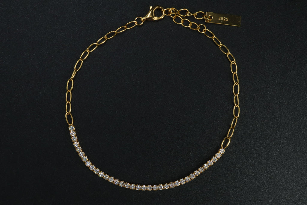 Pulsera Tenis Dorada