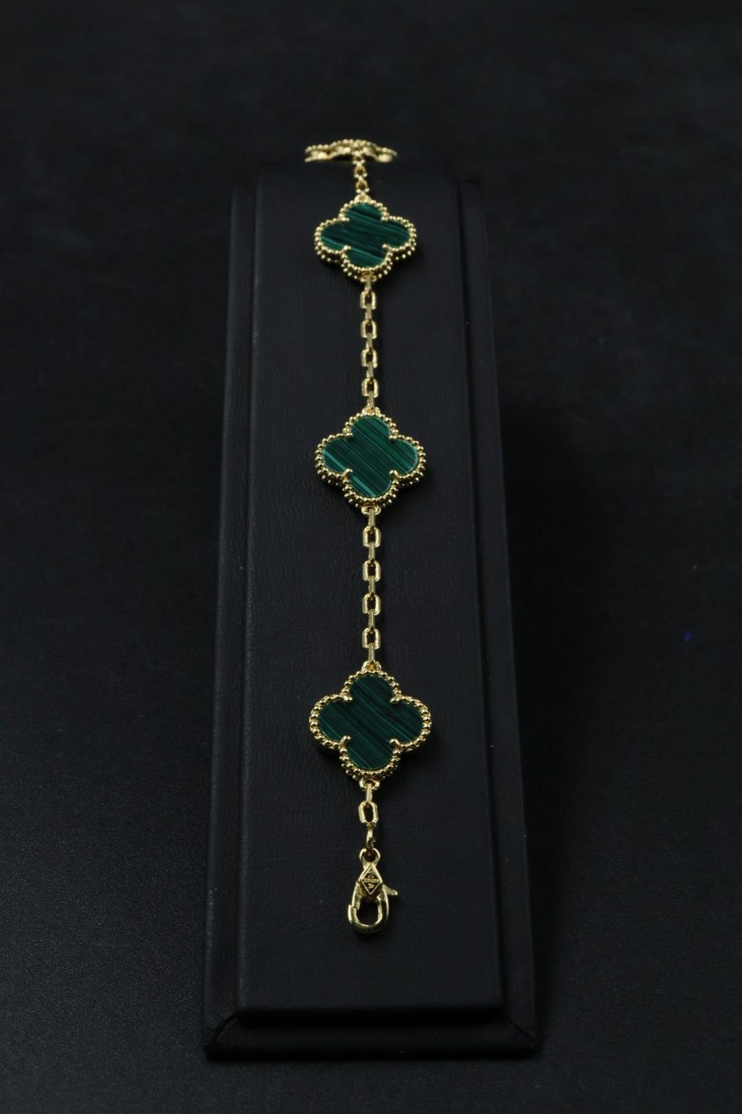 Pulsera VCA Alhambra 1:1 Gold Malaquita