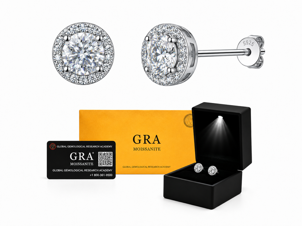 Aretes en Plata 925 Perfect Circle - Moissanita D 0.5 ct.