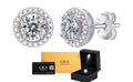 Aretes Circle Plata .925 - Moissanita D 0.5 ct.