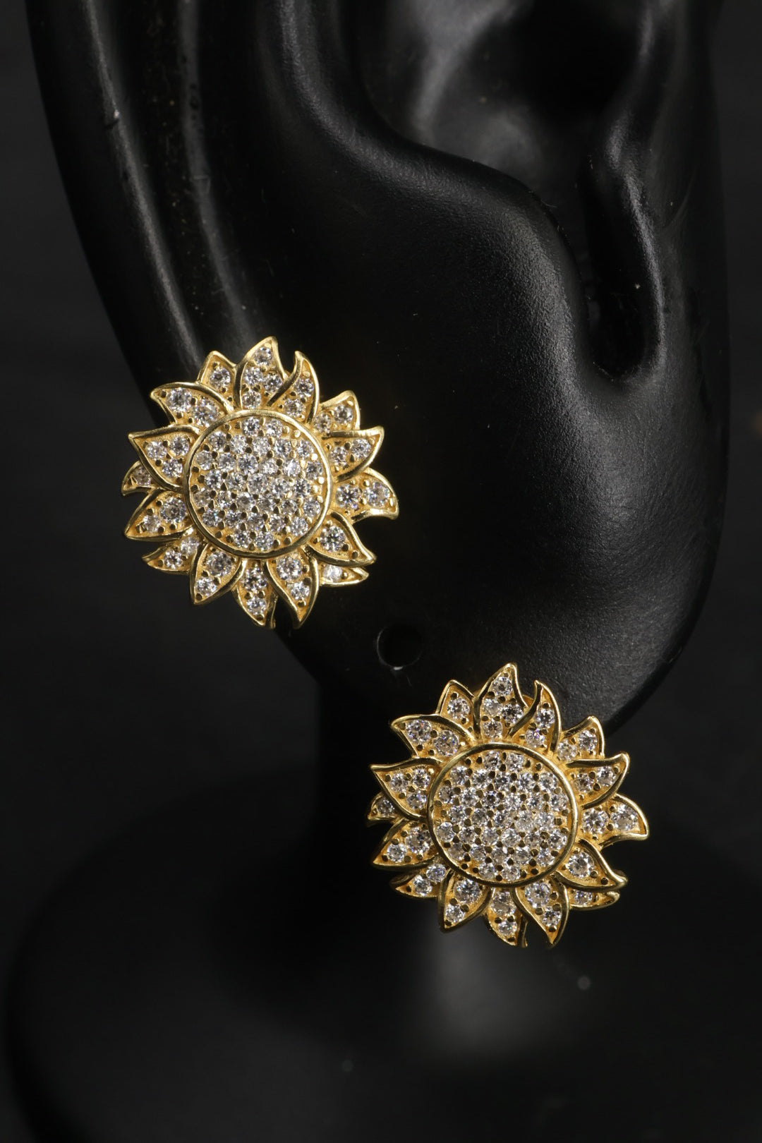 Aretes en Plata 925 Sol Gold - Moissanita.
