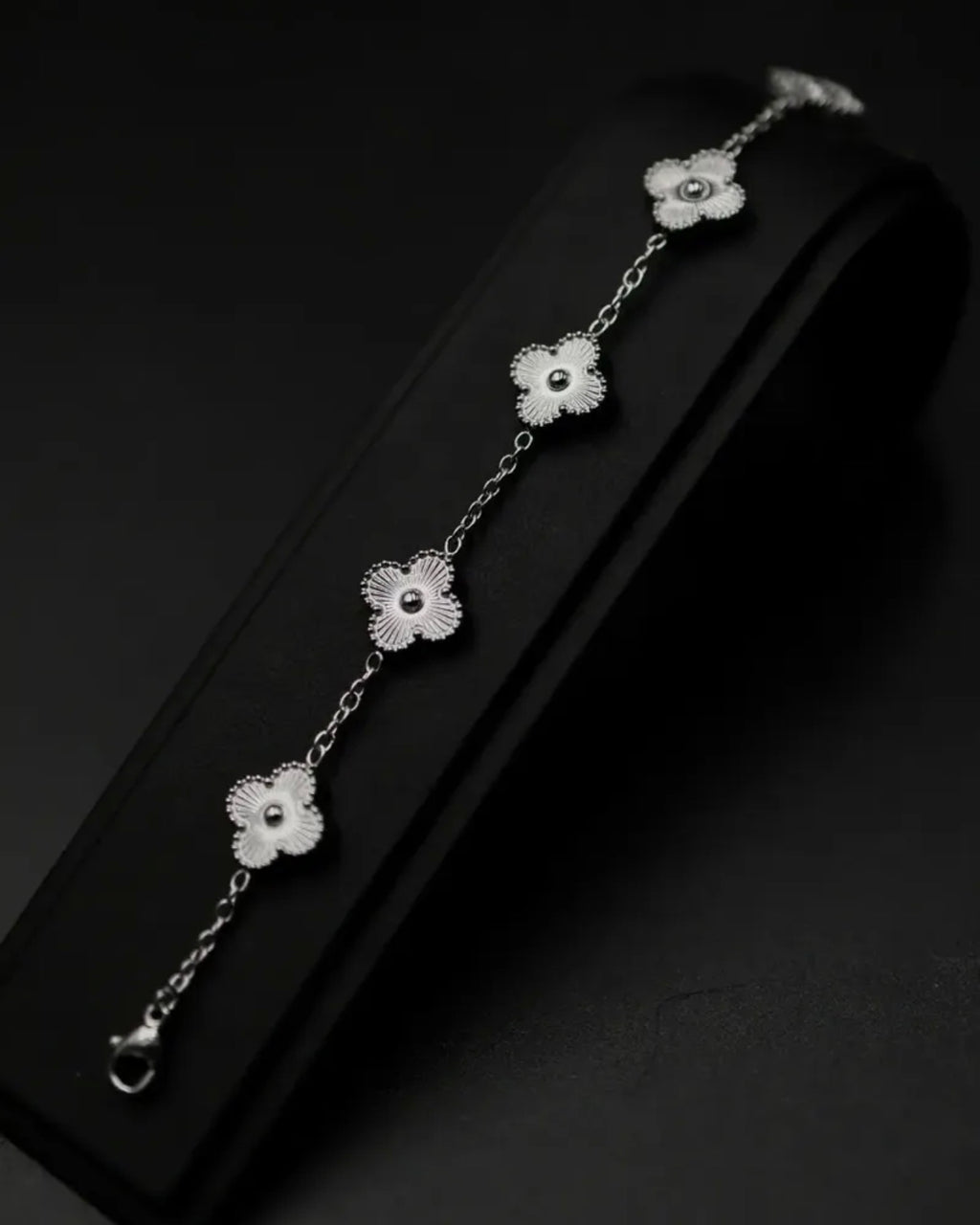 Pulsera Trébol 13 mm Plata - Láser.