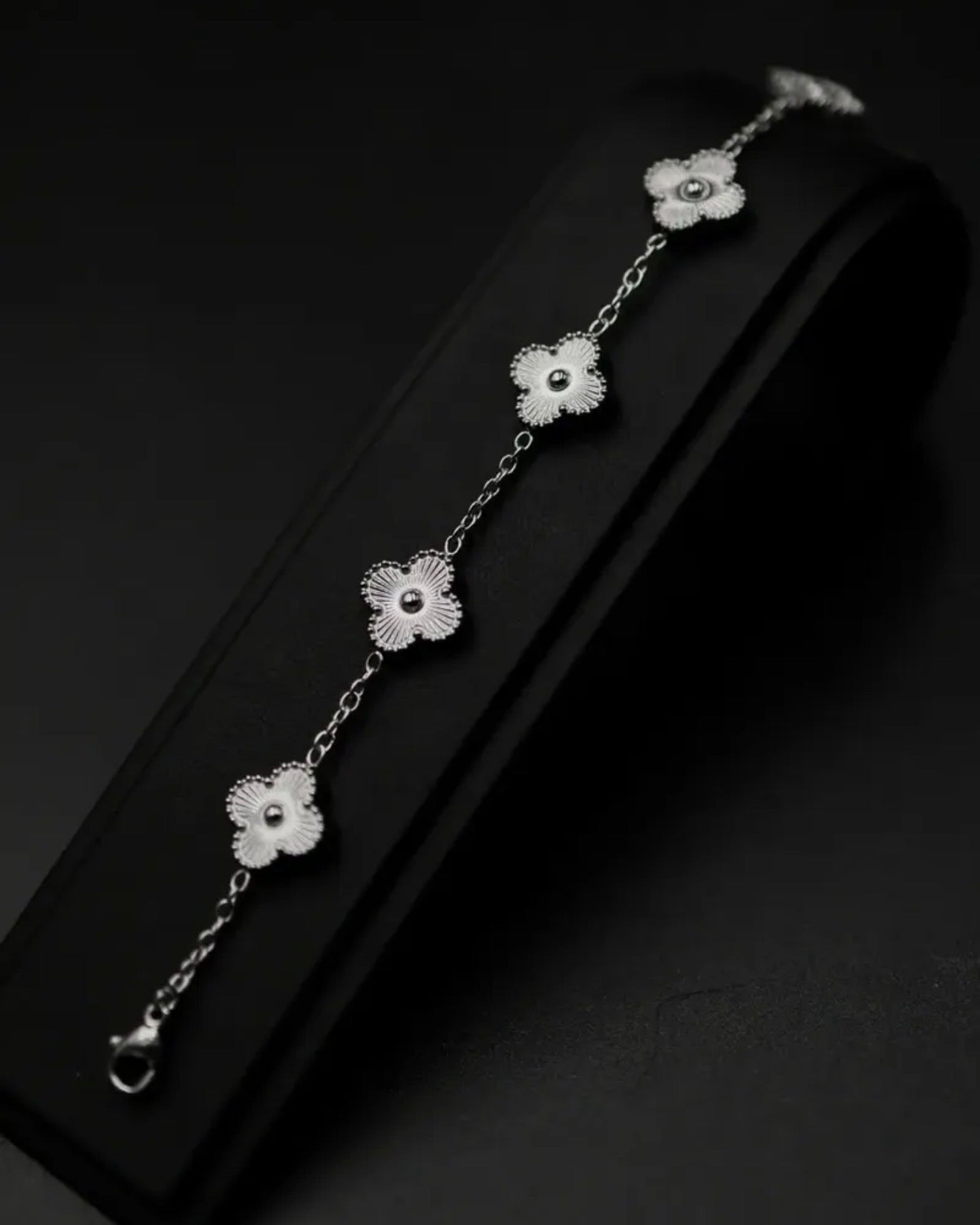 Pulsera Trébol 13 mm Plata - Láser.