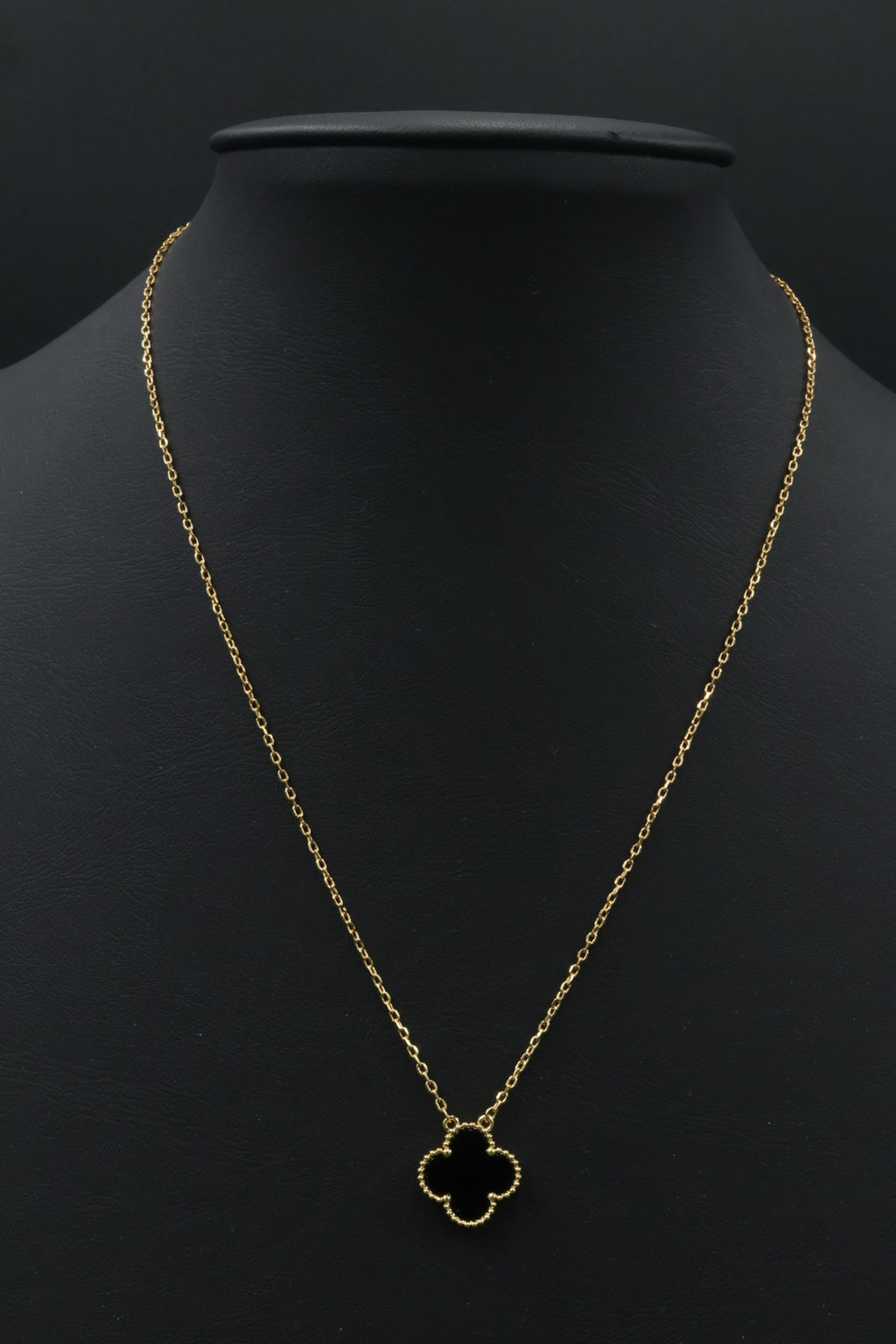 Collar Vintage Alhambra 1:1 Gold Onyx.