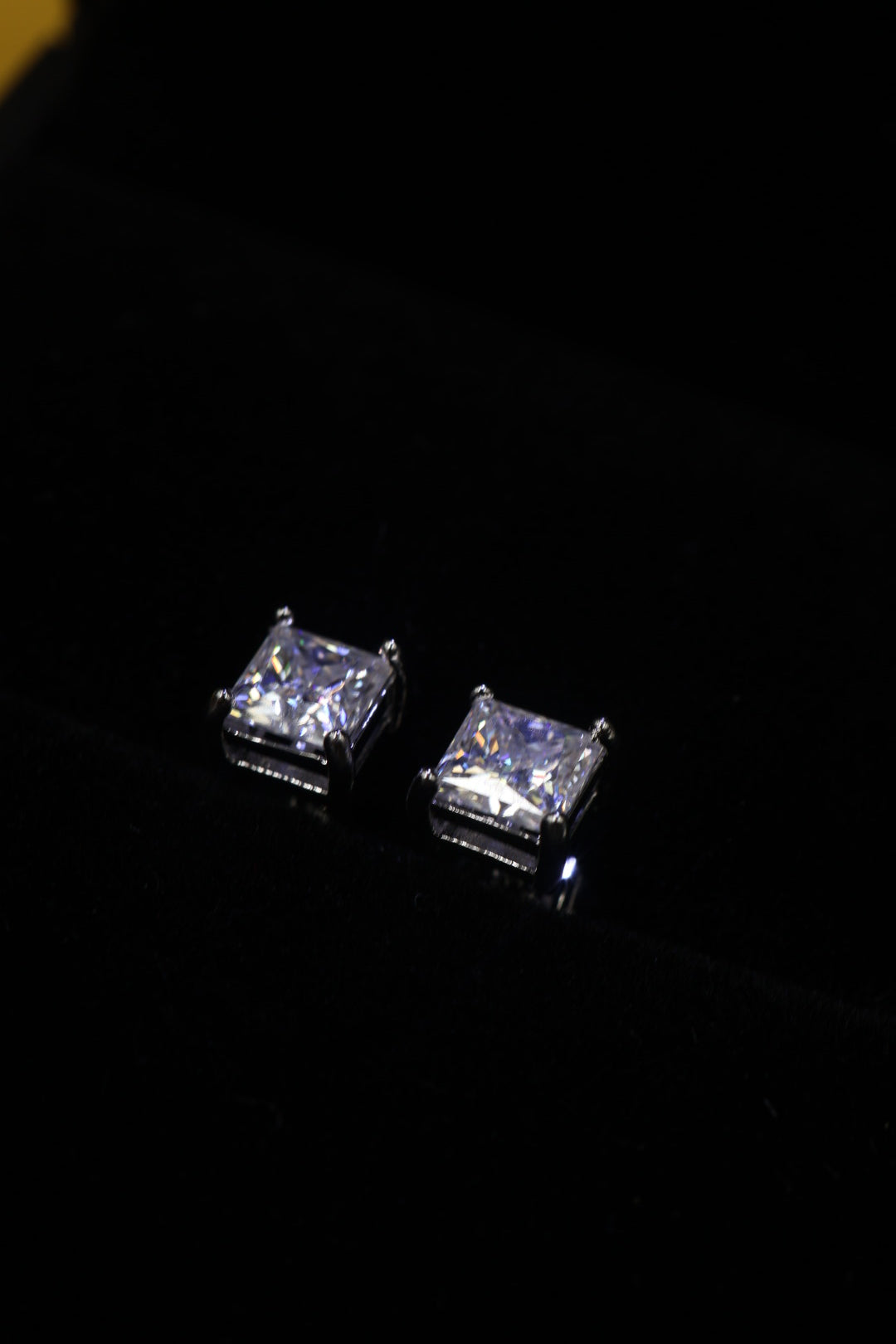Aretes de Cuadro Plata 925 - Moissanita