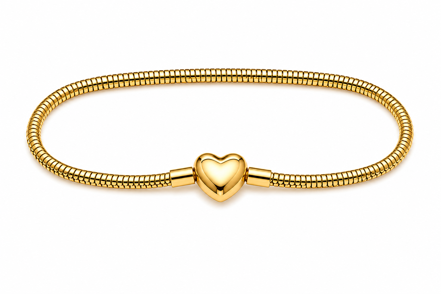 Pulsera dorada tipo Pandora 4.