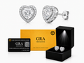 Aretes en Plata 925 Corazón Silver - Moissanita.