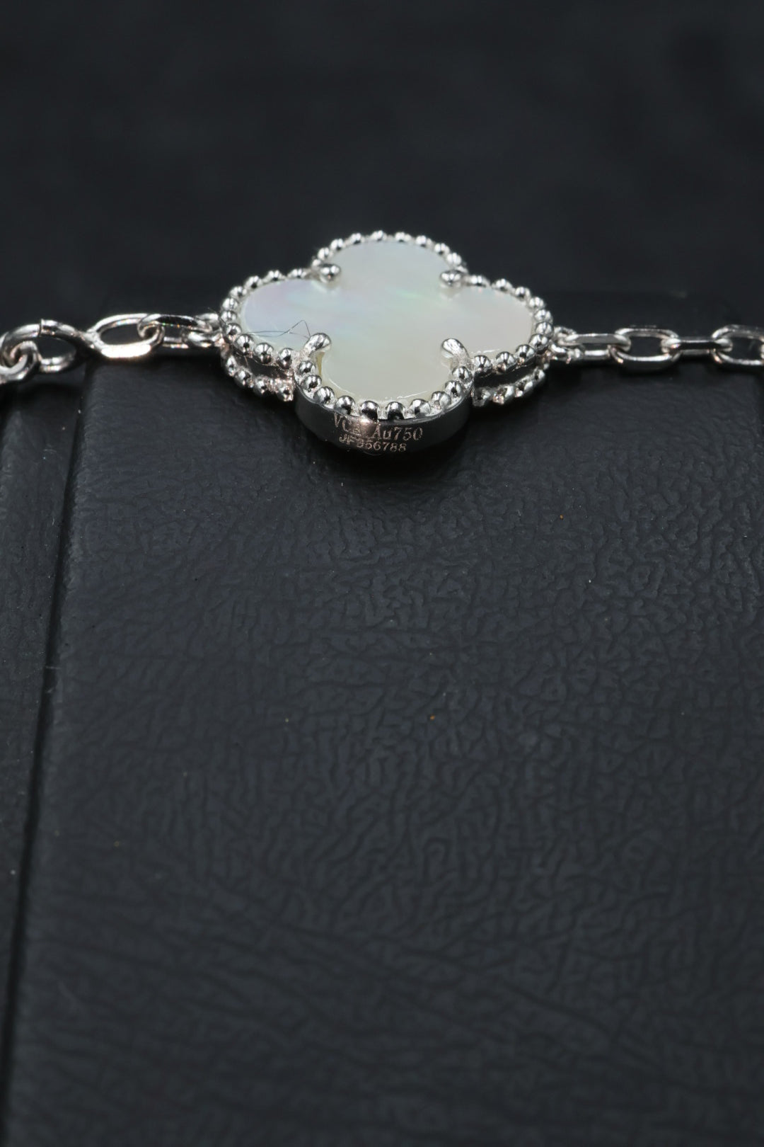 Pulsera VCA Plata .925 1:1 Vintage Alhambra, 5 Motivos Nácar- Diamonds.