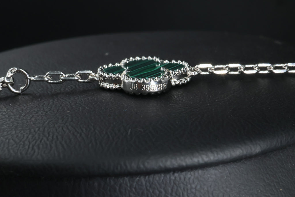 Collar VCA Alhambra 10 Motivos - Silver Malaquita Diamonds.