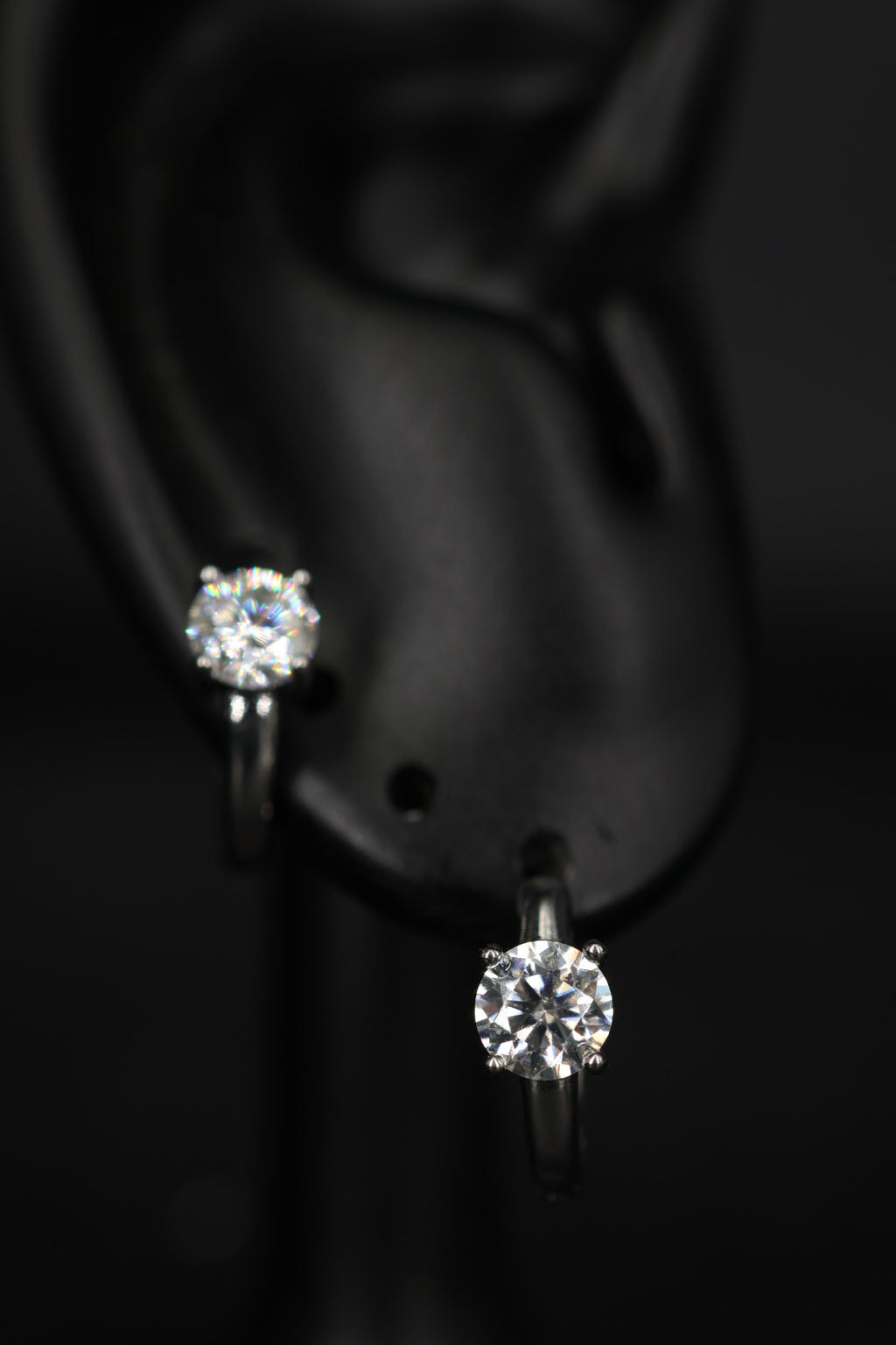 Aretes Around Basic Plata .925 - Moissanita D 0.5 ct.