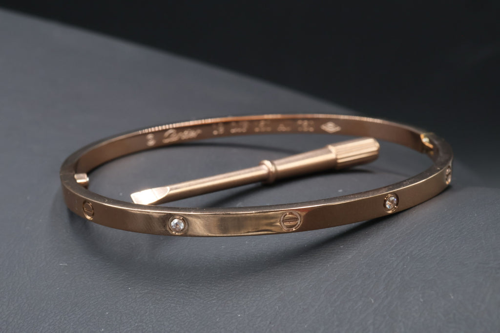 Brazalete Cartier Love Diamonds - Rosa
