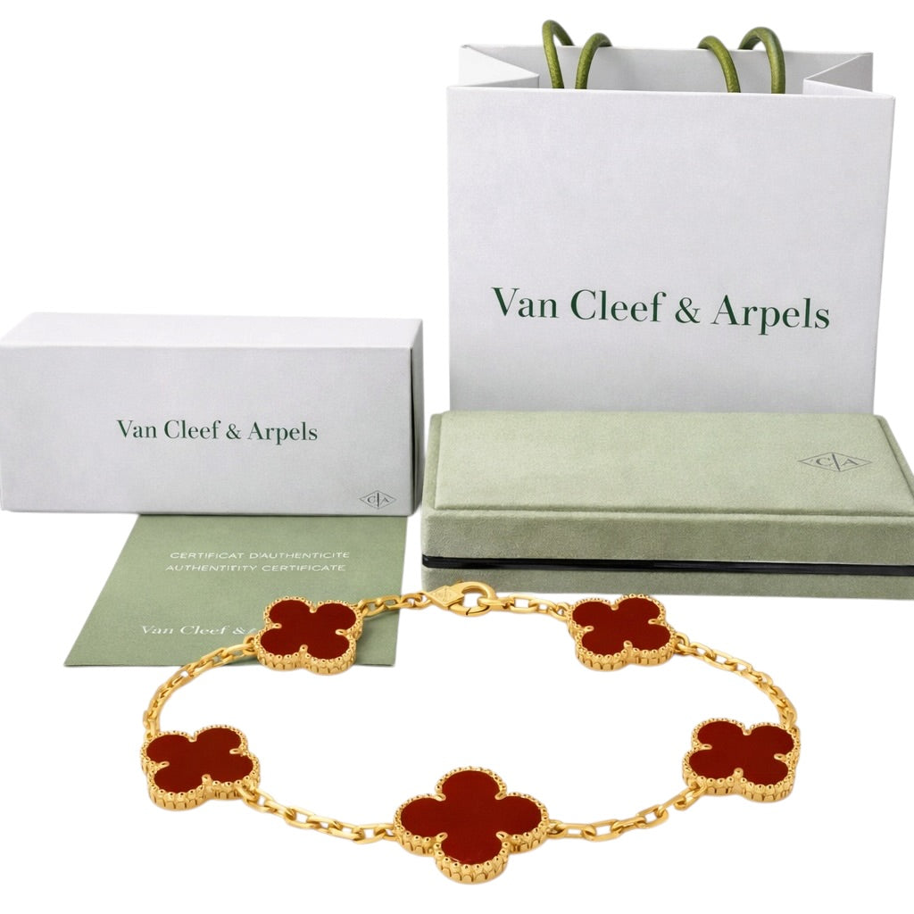 Pulsera VCA Alhambra 1:1 Gold Cornalina