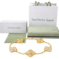 Pulsera VCA Alhambra 1:1 Gold Guilloché - Diamonds