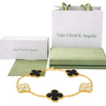 Pulsera VCA Alhambra 1:1 Gold Onyx - Diamonds