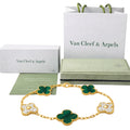 Pulsera VCA Alhambra 1:1 Gold Malaquita - Diamonds