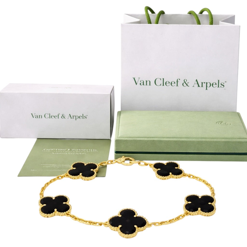 Pulsera VCA Alhambra 1:1 Gold Onyx
