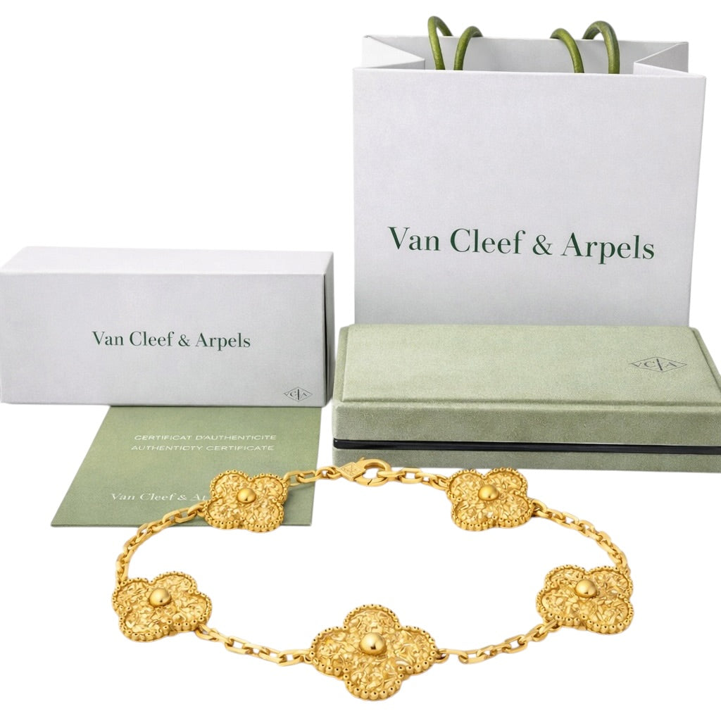 Pulsera VCA Alhambra 1:1 Gold Textura